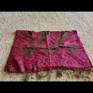 Pink & gray pashmina